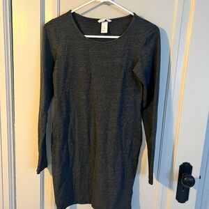 H&M/American Eagle Long Sleeve Crew Neck Basic Dresses Gray, Black